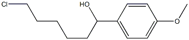 6-CHLORO-1-(4-METHOXYPHENYL)-1-HEXANOL Struktur