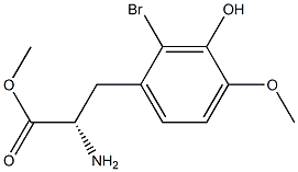 METHYL (2S)-2-AMINO-3-(2-BROMO-3-HYDROXY-4-METHOXYPHENYL)PROPANOATE Struktur