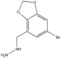 (6-BROMO-BENZO[1,3]DIOXOL-4-YLMETHYL)-HYDRAZINE Struktur