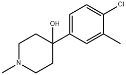 4-(4-CHLORO-3-METHYLPHENYL)-4-HYDROXY-1-METHYLPIPERIDINE Struktur