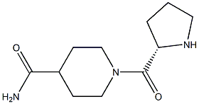 1-((S)-PYRROLIDINE-2-CARBONYL)-PIPERIDINE-4-CARBOXYLIC ACID AMIDE Struktur