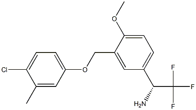 (1R)-1-(3-[(4-CHLORO-3-METHYLPHENOXY)METHYL]-4-METHOXYPHENYL)-2,2,2-TRIFLUOROETHYL AMINE Struktur