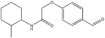 2-(4-FORMYLPHENOXY)-N-(2-METHYLCYCLOHEXYL)ACETAMIDE Struktur