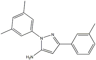 1-(3,5-DIMETHYLPHENYL)-3-(3-METHYLPHENYL)-1H-PYRAZOL-5-AMINE Struktur