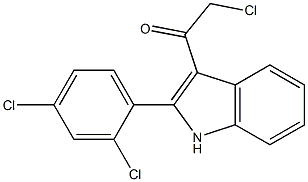 2-CHLORO-1-[2-(2,4-DICHLOROPHENYL)-1H-INDOL-3-YL]ETHANONE Struktur