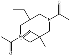 3,7-DIACETYL-1-ETHYL-5-METHYL-3,7-DIAZABICYCLO[3.3.1]NONAN-9-ONE Struktur