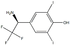 4-((1S)-1-AMINO-2,2,2-TRIFLUOROETHYL)-2,6-DIIODOPHENOL Struktur