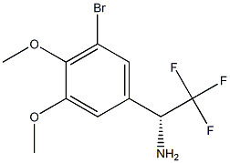 (1R)-1-(5-BROMO-3,4-DIMETHOXYPHENYL)-2,2,2-TRIFLUOROETHYLAMINE Struktur