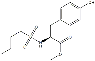 (S)-2-(BUTANE-1-SULFONYLAMINO)-3-(4-HYDROXY-PHENYL)-PROPIONIC ACID METHYL ESTER Struktur