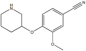 3-METHOXY-4-(PIPERIDIN-3-YLOXY)-BENZONITRILE Structure