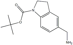 TERT-BUTYL 5-(AMINOMETHYL)INDOLINE-1-CARBOXYLATE Struktur