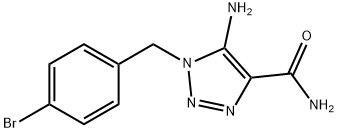 5-AMINO-1-(4-BROMOBENZYL)-1H-1,2,3-TRIAZOLE-4-CARBOXAMIDE Struktur