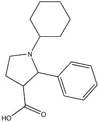 1-CYCLOHEXYL-2-PHENYLPYRROLIDINE-3-CARBOXYLIC ACID Struktur