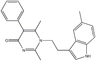 2,6-DIMETHYL-1-[2-(5-METHYL-1H-INDOL-3-YL)ETHYL]-5-PHENYLPYRIMIDIN-4(1H)-ONE Struktur