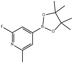 2-FLUORO-6-METHYLPYRIDINE-4-BORONIC ACID PINACOL ESTER Struktur