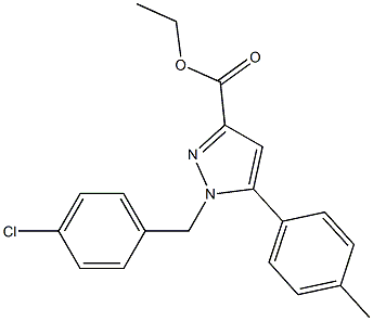 ETHYL 1-(4-CHLOROBENZYL)-5-P-TOLYL-1H-PYRAZOLE-3-CARBOXYLATE Struktur