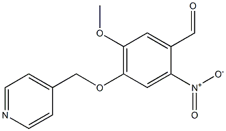 5-METHOXY-2-NITRO-4-(PYRIDIN-4-YLMETHOXY)BENZALDEHYDE Struktur