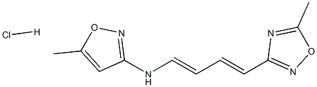 (4-AZA-4-(5-METHYLISOXAZOL-3-YL)BUTA-1,3-DIENYL)(5-METHYLISOXAZOL-3-YL)AMINE, HYDROCHLORIDE Struktur