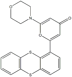 2-(MORPHOLIN-4-YL)-6-(THIANTHREN-1-YL)-4H-PYRAN-4-ONE Structure