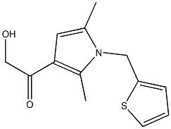 1-[2,5-DIMETHYL-1-(THIEN-2-YLMETHYL)-1H-PYRROL-3-YL]-2-HYDROXYETHANONE Struktur