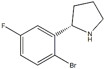 (2S)-2-(2-BROMO-5-FLUOROPHENYL)PYRROLIDINE Struktur