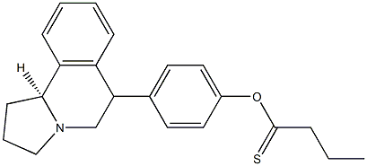 BUTANETHIOIC ACID, S-[4-(1,2,3,5,6,10B-HEXAHYDROPYRROLO[2,1-A]ISOQUINOLIN-6-YL)PHENYL] ESTER, TRANS-(+), (2R,3R)-2,3-DIHYDROXYBUTANEDIOATE Struktur