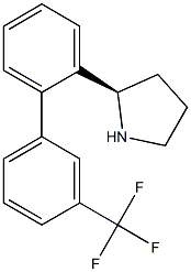 (2R)-2-(2-[3-(TRIFLUOROMETHYL)PHENYL]PHENYL)PYRROLIDINE Struktur