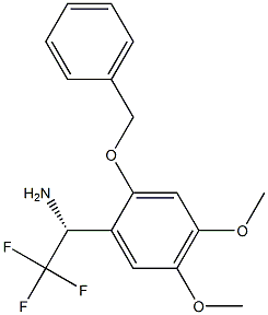 (1R)-1-[4,5-DIMETHOXY-2-(PHENYLMETHOXY)PHENYL]-2,2,2-TRIFLUOROETHYLAMINE Struktur