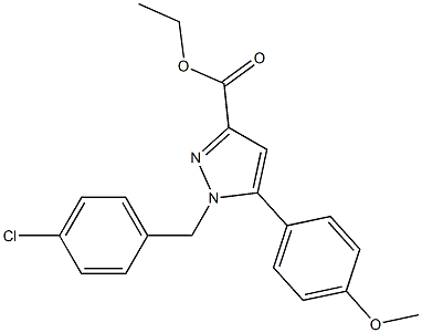 ETHYL 1-(4-CHLOROBENZYL)-5-(4-METHOXYPHENYL)-1H-PYRAZOLE-3-CARBOXYLATE Struktur