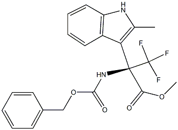 METHYL N-[(BENZYLOXY)CARBONYL]-3,3,3-TRIFLUORO-2-(2-METHYL-1H-INDOL-3-YL)ALANINATE Struktur