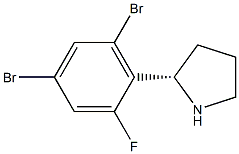 (2S)-2-(4,6-DIBROMO-2-FLUOROPHENYL)PYRROLIDINE Struktur