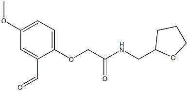 2-(2-FORMYL-4-METHOXYPHENOXY)-N-(TETRAHYDROFURAN-2-YLMETHYL)ACETAMIDE Struktur