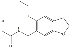 2-CHLORO-N-[(5-ETHOXY-2-METHYL-2,3-DIHYDRO-1-BENZOFURAN-6-YL)METHYL]ACETAMIDE Struktur