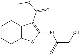 METHYL 2-(GLYCOLOYLAMINO)-4,5,6,7-TETRAHYDRO-1-BENZOTHIOPHENE-3-CARBOXYLATE Struktur