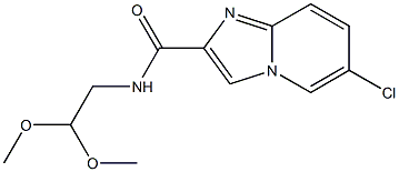 6-CHLORO-N-(2,2-DIMETHOXYETHYL)IMIDAZO[1,2-A]PYRIDINE-2-CARBOXAMIDE Struktur