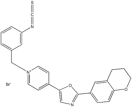 1-(3-ISOTHIOCYANATOBENZYL)-4-[2-(3,4-DIHYDRO-2H-1-BENZOPYRAN-6-YL)-5-OXAZOLYL]PYRIDINIUM BROMIDE Struktur