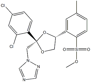 CIS-[2-(2,4-DICHLOROPHENYL)-2-(1H-1,2,4-TRIAZOL-1-YL-METHYL)-1,3-DIOXOLAN-4-YL]METHYL 4-TOLUENESULFONATE Struktur