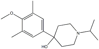 4-(3,5-DIMETHYL-4-METHOXYPHENYL)-4-HYDROXY-1-ISOPROPYLPIPERIDINE Struktur