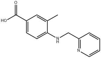 3-METHYL-4-((PYRIDIN-2-YLMETHYL)AMINO)BENZOIC ACID Struktur