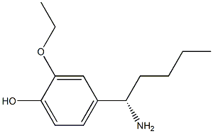 4-((1S)-1-AMINOPENTYL)-2-ETHOXYPHENOL Struktur