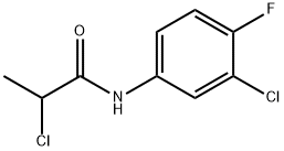 2-CHLORO-N-(3-CHLORO-4-FLUOROPHENYL)PROPANAMIDE Struktur