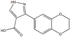 3-(2,3-DIHYDRO-1,4-BENZODIOXIN-6-YL)-1H-PYRAZOLE-4-CARBOXYLIC ACID Struktur