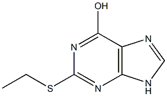 2-(ETHYLTHIO)-9H-PURIN-6-OL Struktur