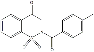 2-(4-METHYLBENZOYL)-2,3-DIHYDRO-4H-1,2-BENZOTHIAZIN-4-ONE 1,1-DIOXIDE Struktur