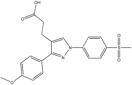 3-(3-(4-METHOXYPHENYL)-1-(4-(METHYLSULFONYL)PHENYL)-1H-PYRAZOL-4-YL)PROPANOIC ACID Struktur