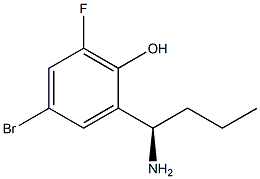 2-((1R)-1-AMINOBUTYL)-4-BROMO-6-FLUOROPHENOL Struktur