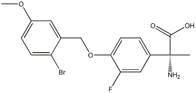 (2R)-2-AMINO-2-(4-[(2-BROMO-5-METHOXYPHENYL)METHOXY]-3-FLUOROPHENYL)PROPANOIC ACID Struktur