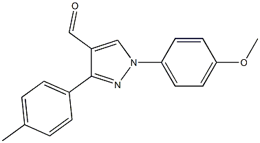 1-(4-METHOXYPHENYL)-3-P-TOLYL-1H-PYRAZOLE-4-CARBALDEHYDE Struktur