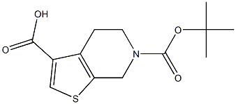 4,7-DIHYDRO-5H-THIENO[2,3-C]PYRIDINE-3,6-DICARBOXYLIC ACID 6-TERT-BUTYL ESTER Struktur