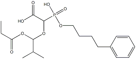 2-METHYL-1-(PROPIONOXY)PROPOXY(4-PHENYLBUTYL)PHOSPHONOACETIC ACID Struktur